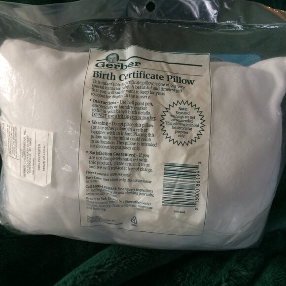 Vintage Gerber Birth Certificate Pillow - Picture 2 of 8